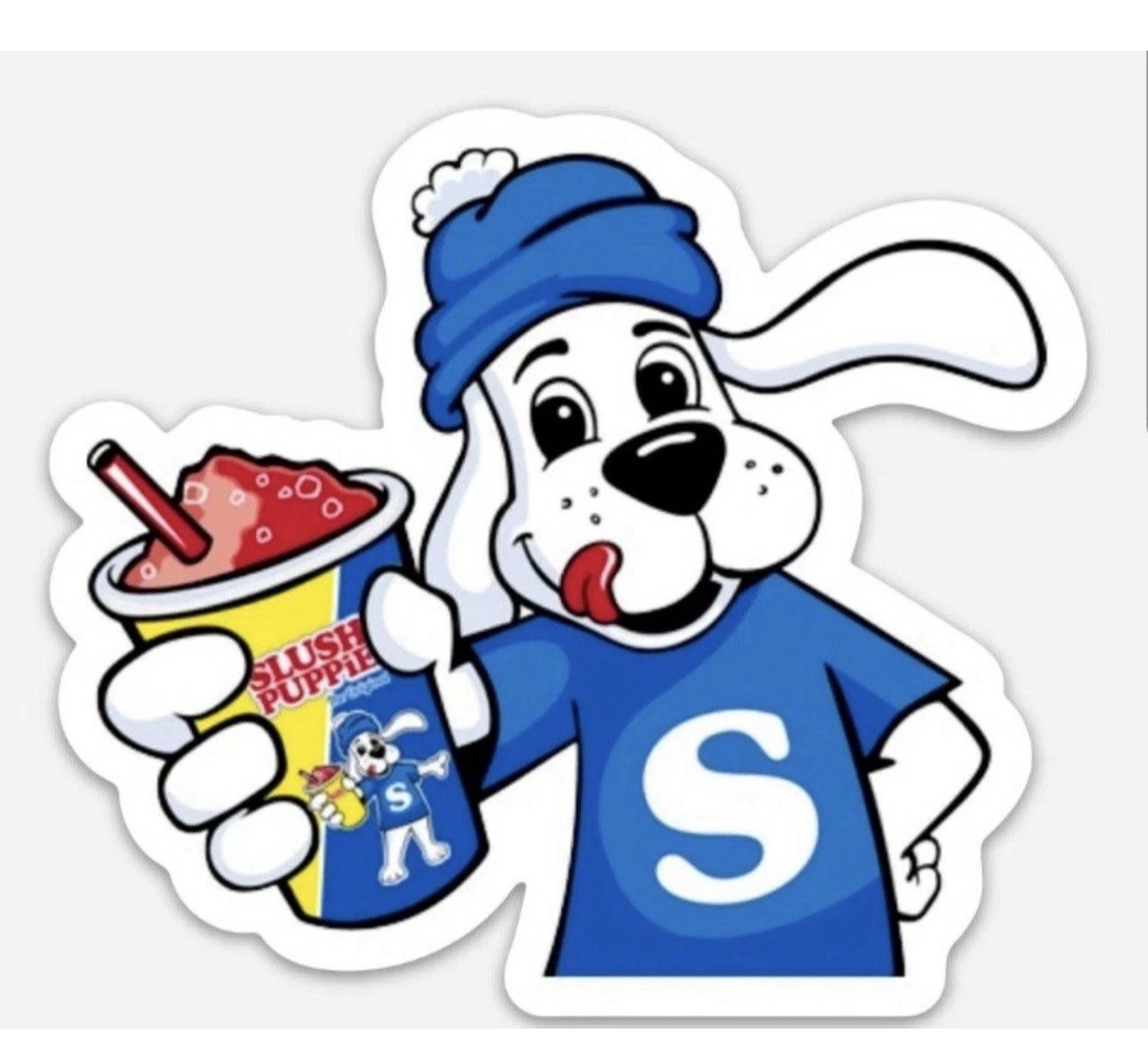 2 PACK SLUSH PUPPIE 3” INCH Vinyl Sticker & Holographic Decal Retro VTG Set Lot