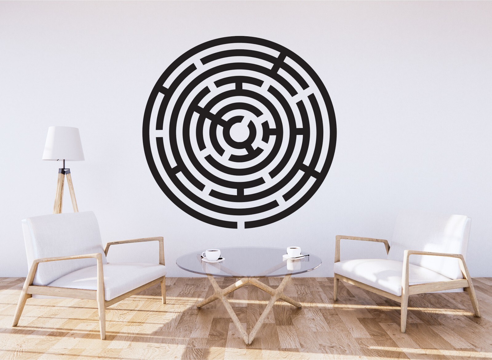 Abstract Maze Large Wall Decal Removable Sticker Living Room Décor AA079