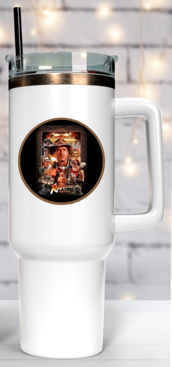 Movie – Indiana Jones – 4″ Handmade Vinyl Decal Vehicle Laptop Cooler Cup 26-2