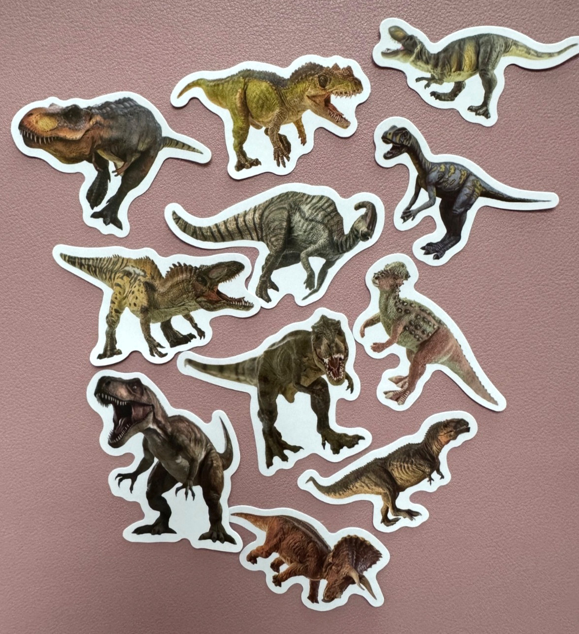 Retro Dinosaur Stickers Jurassic Dinosaur Stickers 7pcs Random Mix