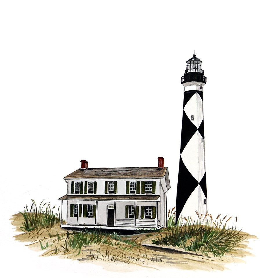 Cape Lookout Lighthouse Vinyl Decal Sticker for Car/Truck Laptop or Phone