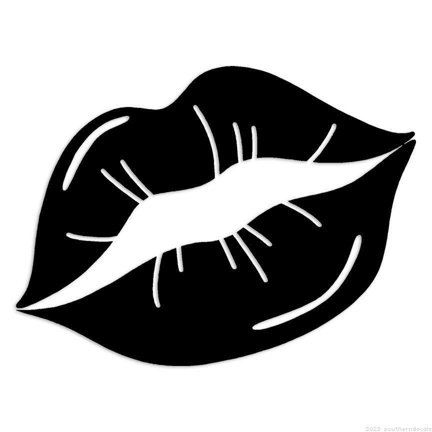 Kiss Lips Kissing – Decal Sticker – Multiple Colors & Sizes – ebn6402