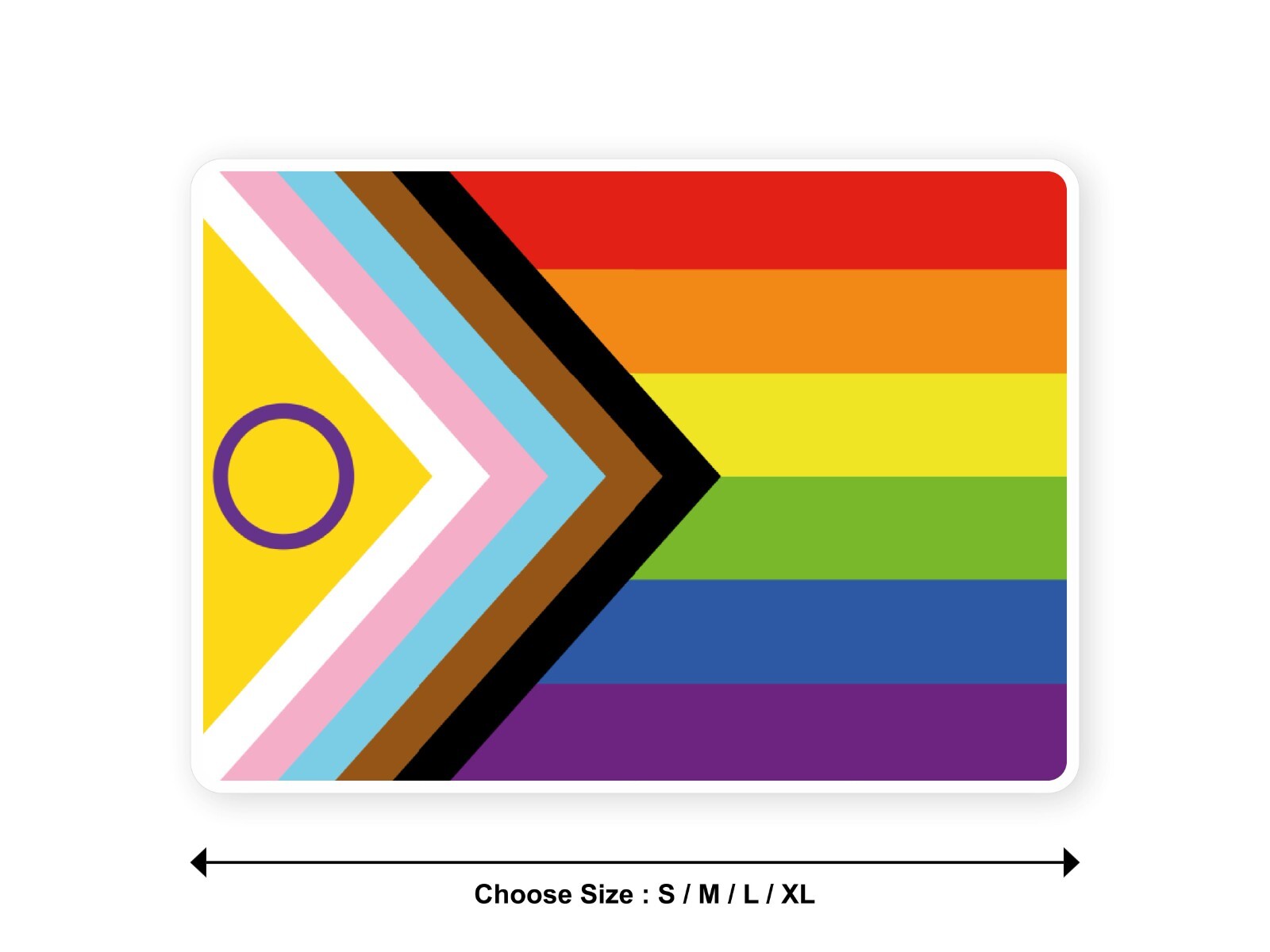 Sticker flag INTERSEX INCLUSIVE lgbt lgbtqia pride rainbow decal