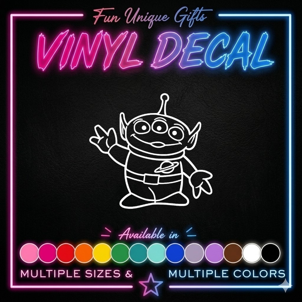Alien Toy Story Vinyl Decal Sticker -Multiple Colors & Sizes- FREE SHIPPING