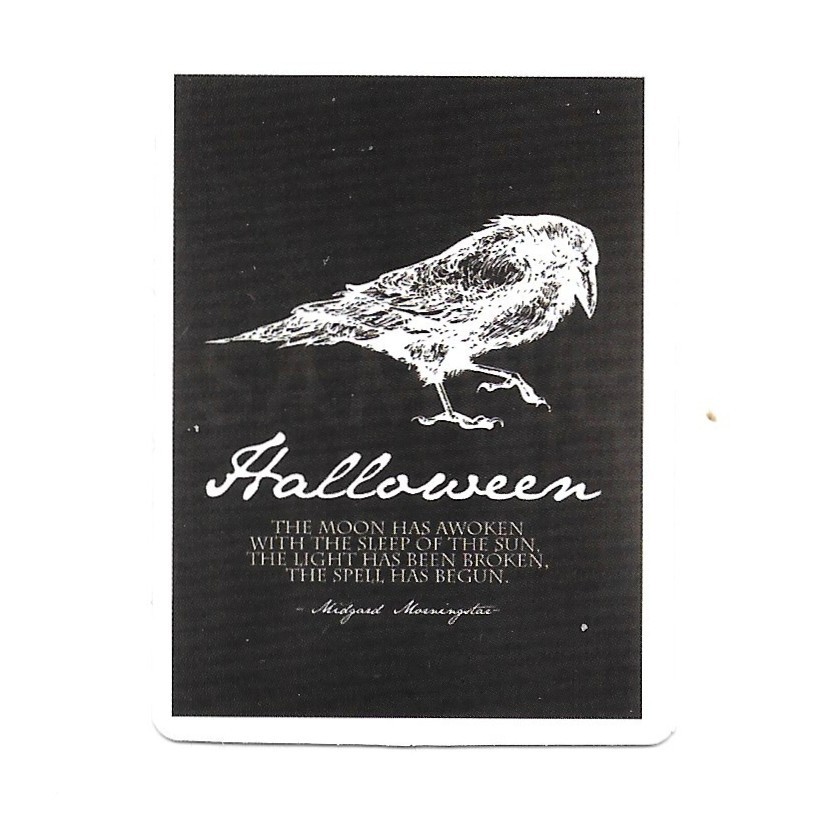 Halloween Raven Crow Quote Vinyl Sticker Die Cut Scrapbooking Journal Decal Goth