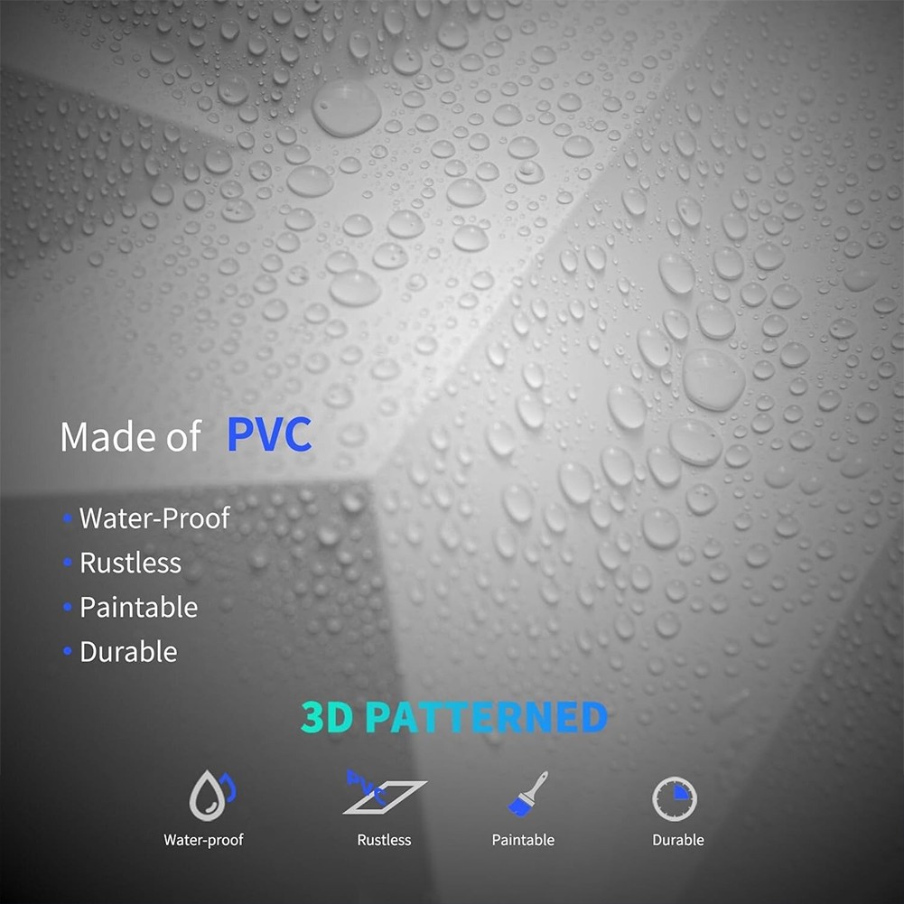 50/100Pcs 3D Wall Panel Diamond Black/White Wall Covering Panels 3D Wall Paper