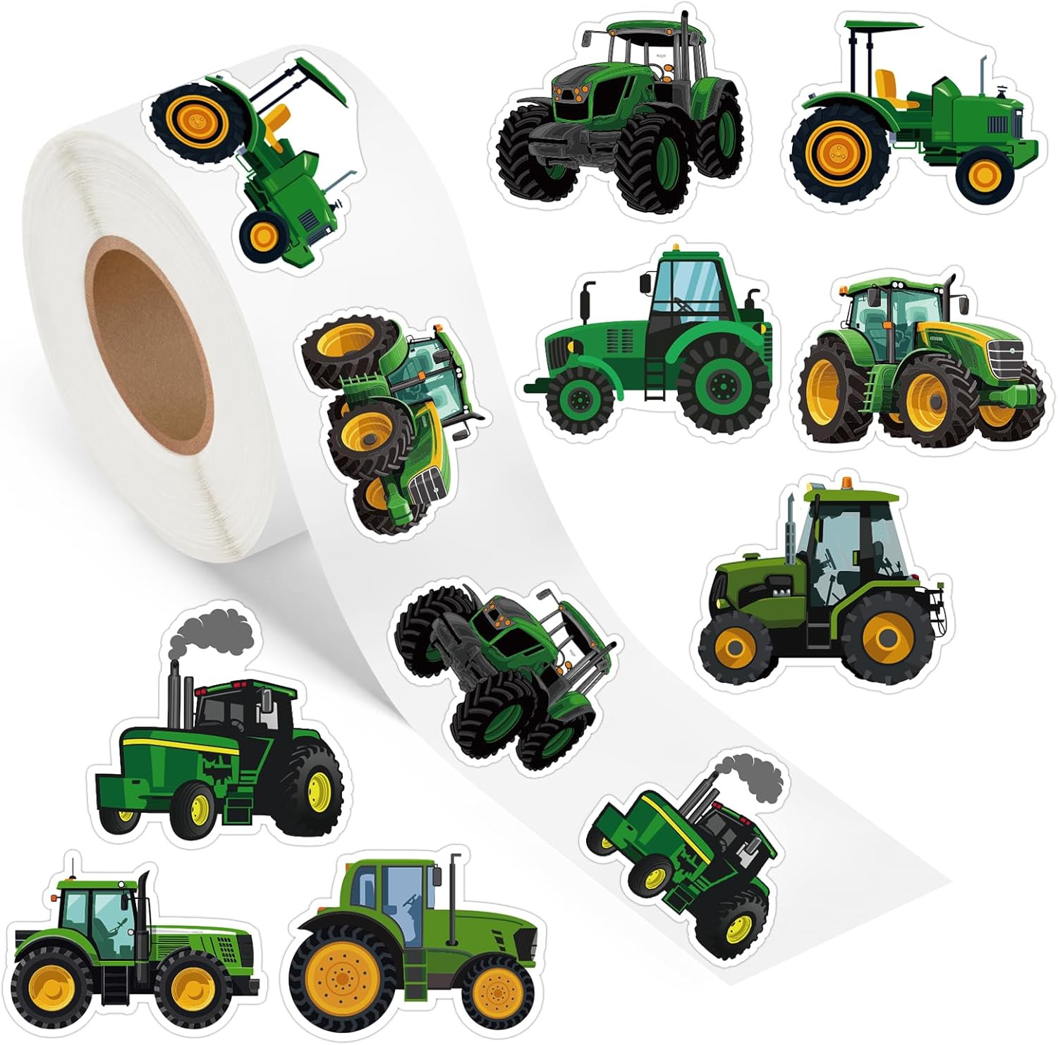 500 Pcs Cartoon Robot Stickers Roll Vinyl Decals for Crafts and Decorations
