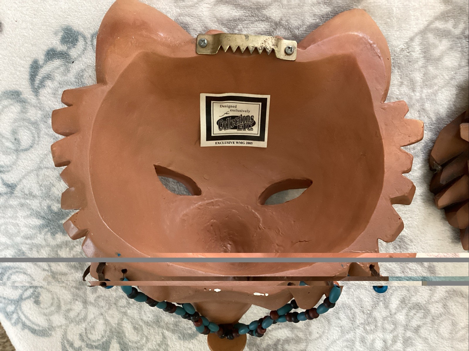 2 Wolf Head Wall Decor Mask With Beads Collections Etc. 2005