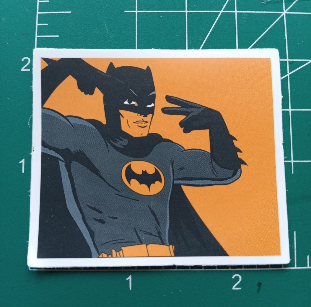 BATMAN STICKER X ADAM WEST X DIE-CUT MATTE STICKER X 2X2 INCHES STICKER X