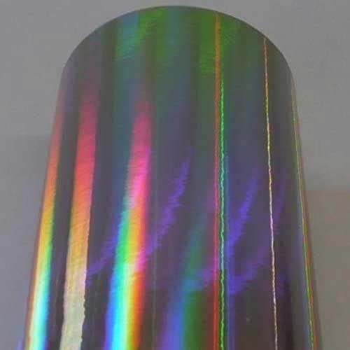 VViViD Black Holographic Chrome Vinyl Wrap Rainbow Finish 3ft x 5ft