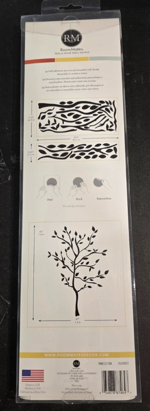 RoomMates Tree Branches Peel and Stick Wall Decals