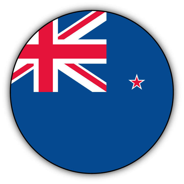 New Zealand Round Flag Car Bumper Sticker Decal
