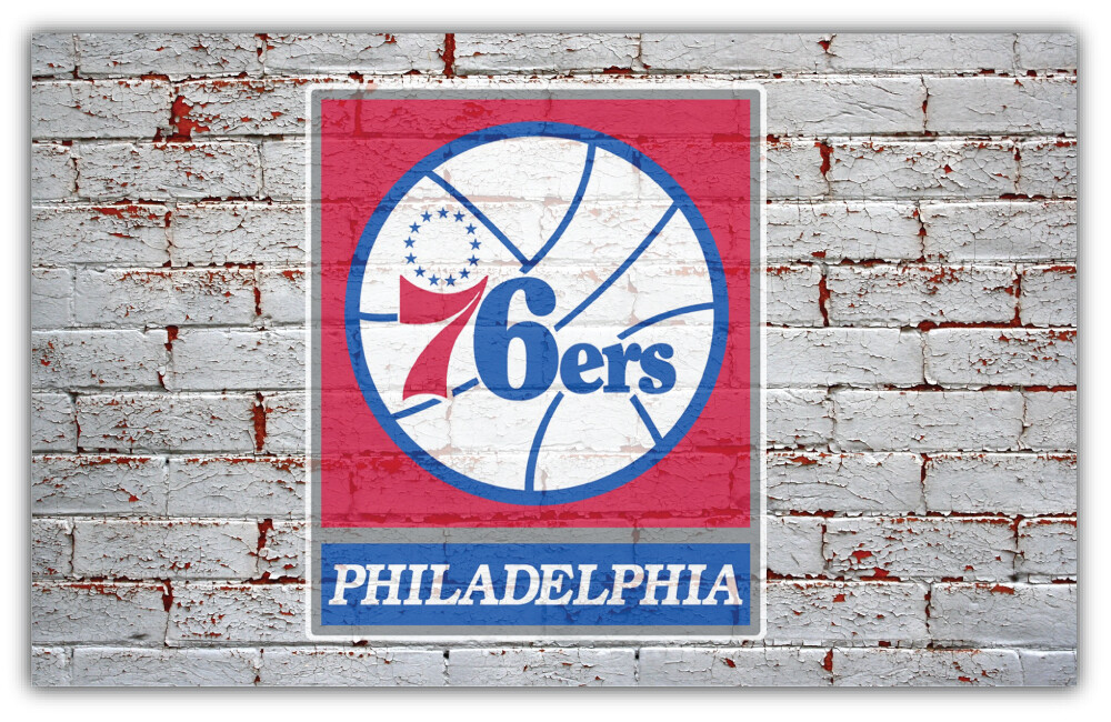 Philadelphia 76ers NBA Basketball Car Bumper Sticker Decal «SIZES» ID:3