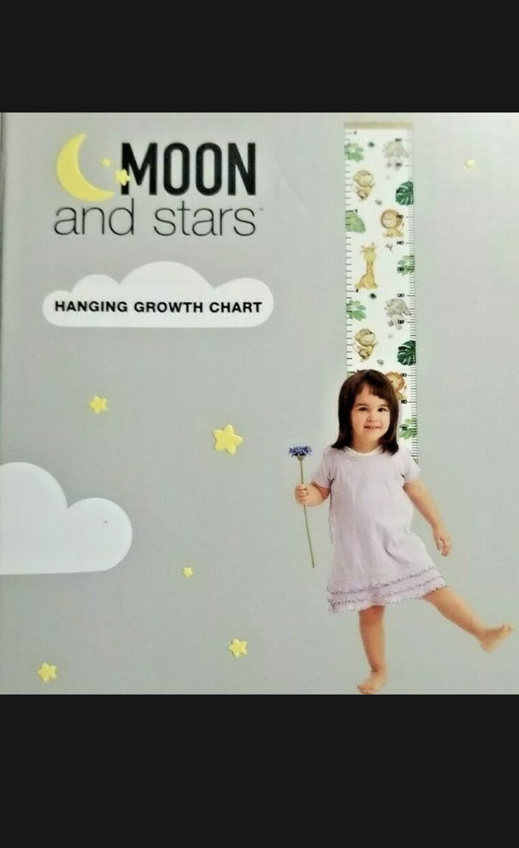 Moon And Stars Hanging Growth Chart Safari Theme 1 Piece