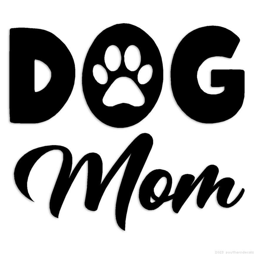 Dog Mom – Decal Sticker – Multiple Colors & Sizes – ebn6245