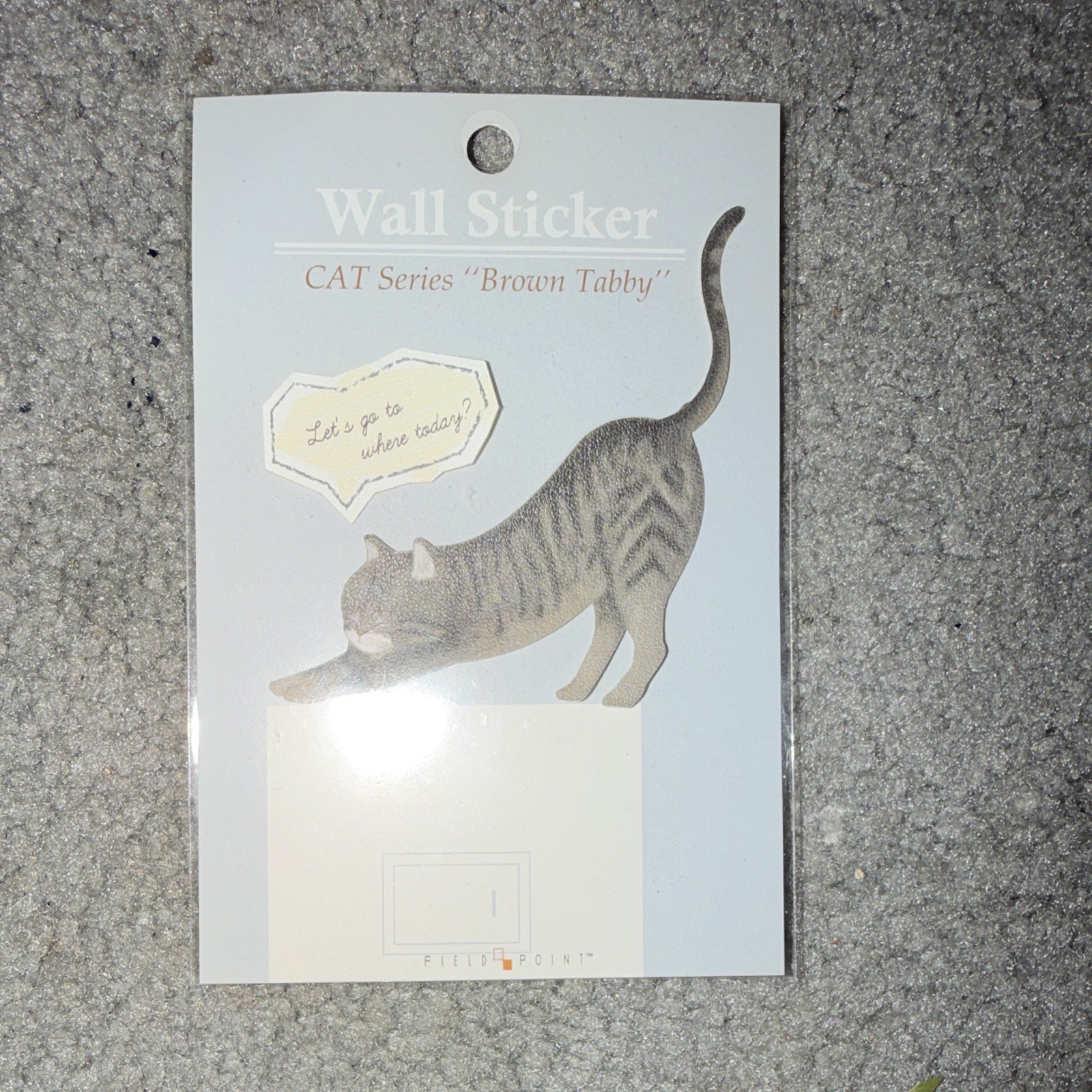 Field Point CAT Series Brown Tabby Cat Wall Sticker Small Paper Japan