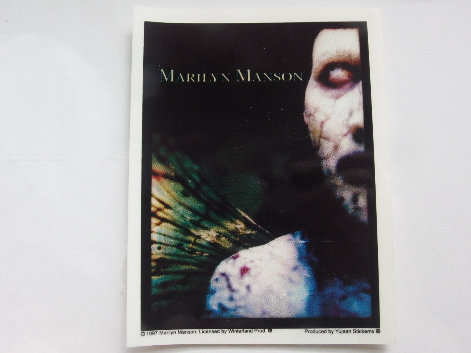 🎸 Vintage Marilyn Manson Antichrist Superstar Sticker 1997 Yujean 3¾» x 5″ RARE
