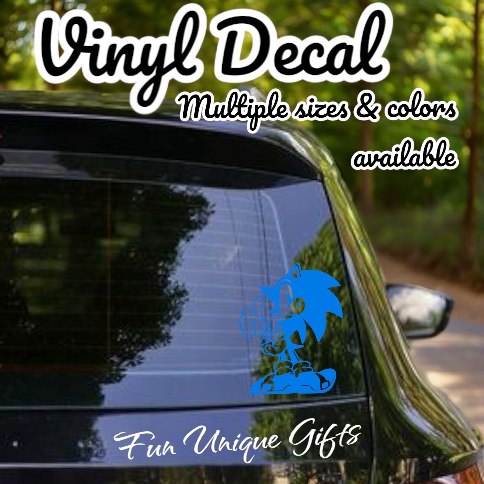 Sonic The Hedgehog Vinyl Decal Sticker -Multiple Colors & Sizes- FREE SHIPPING