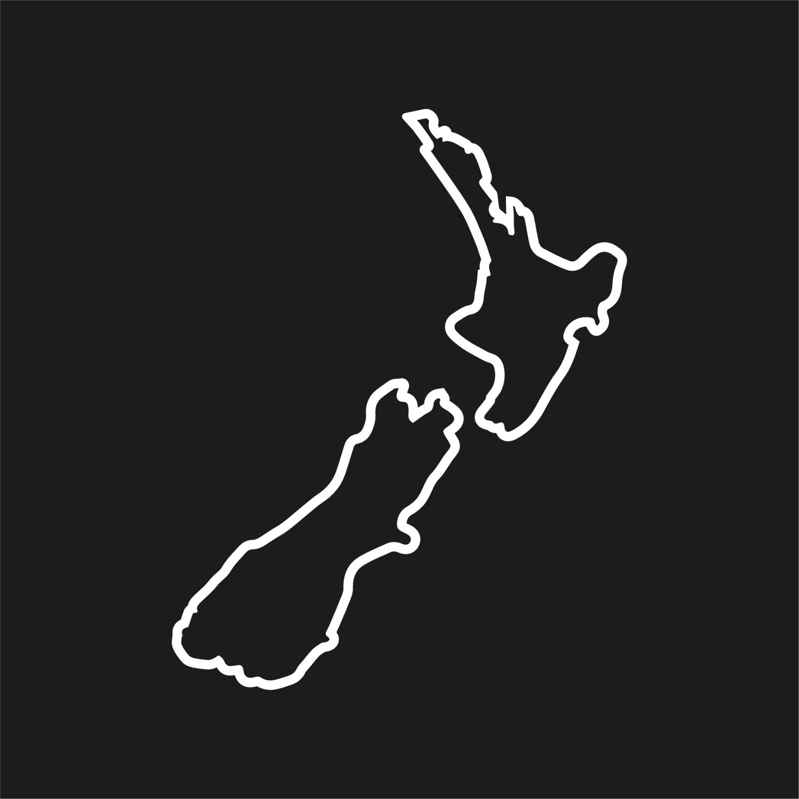 New Zealand Vinyl Decal Hollow Center Country Kiwi Heritage sticker