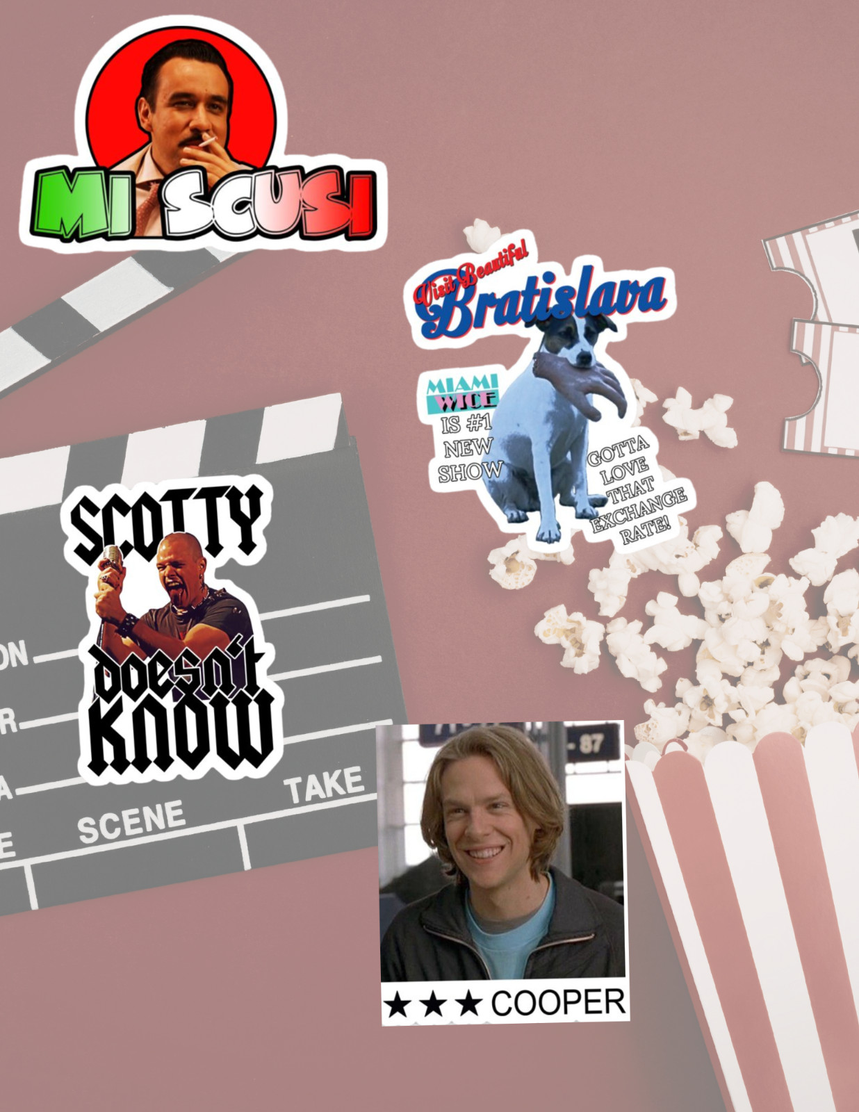 Eurotrip 2000’s Movie 4pc Sticker Pack