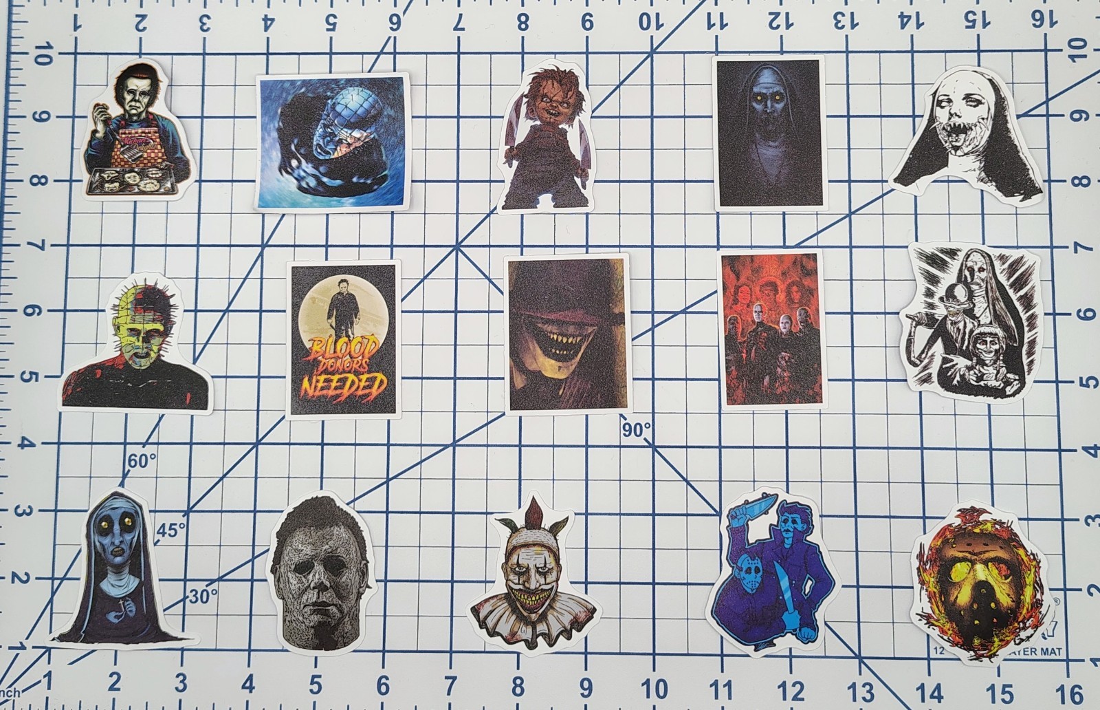 Classic Horror Movie Slasher Icon Fan Art Sticker Pack Vinyl Decals Lot 50 Pcs