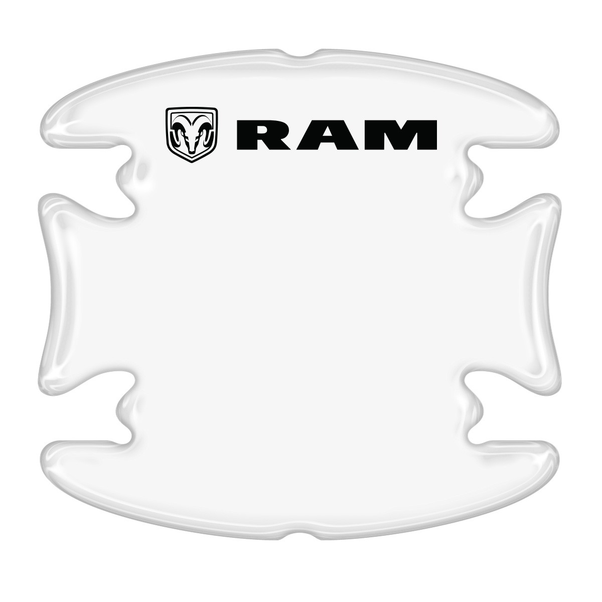 RAM Logo Universal Car Door Handle Cup Protector Clear Decal Sticker