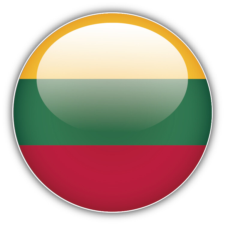 Lithuania Flag Glossy Car Bumper Sticker Decal