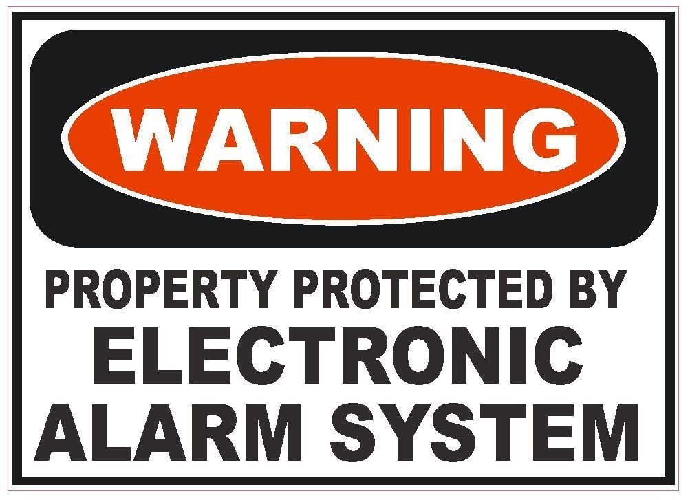 Electronic Alarm System Sticker Home Work Safety Business Sign Decal Label D242