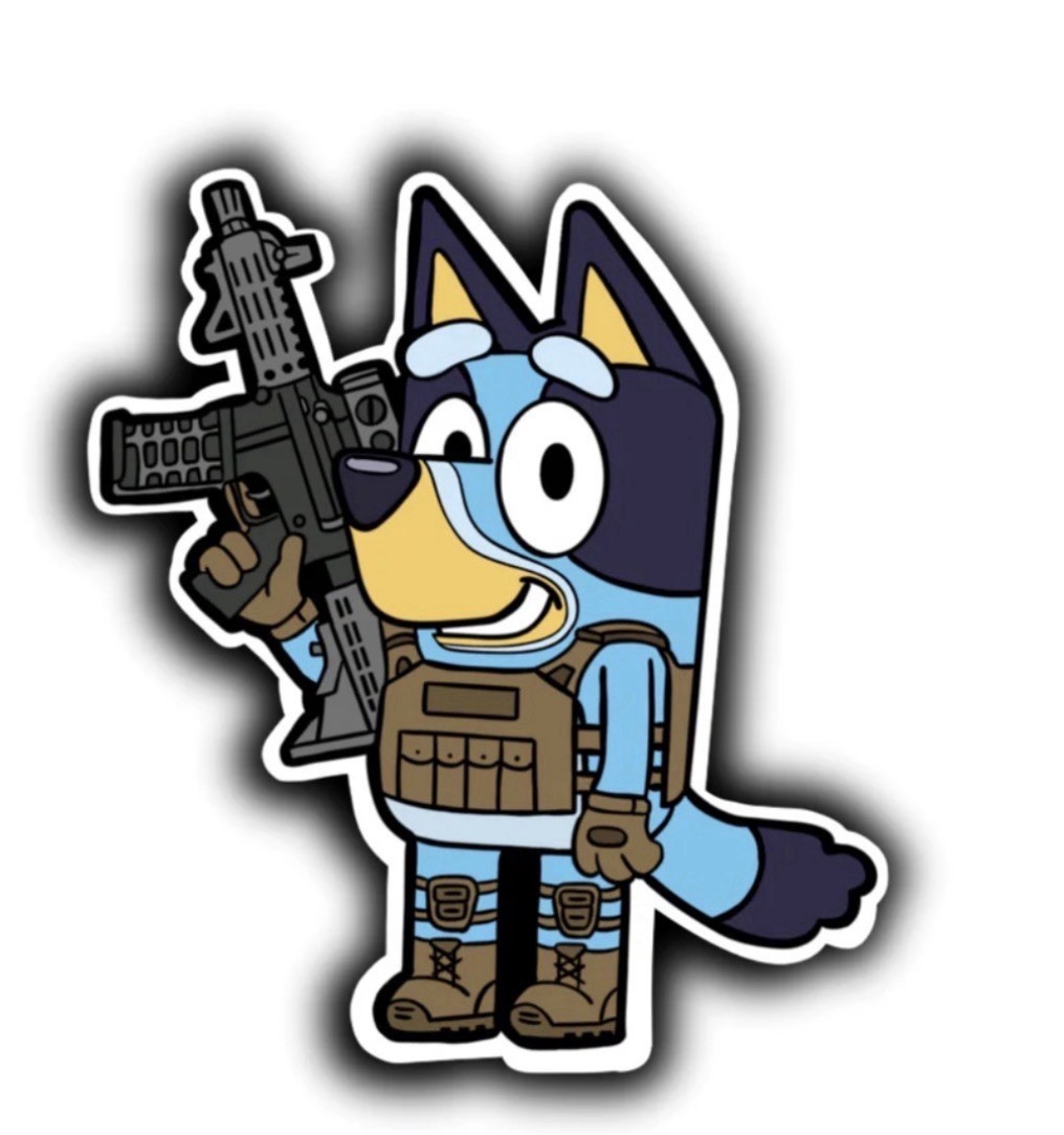 Bluey Vinyl Sticker 3” Waterproof