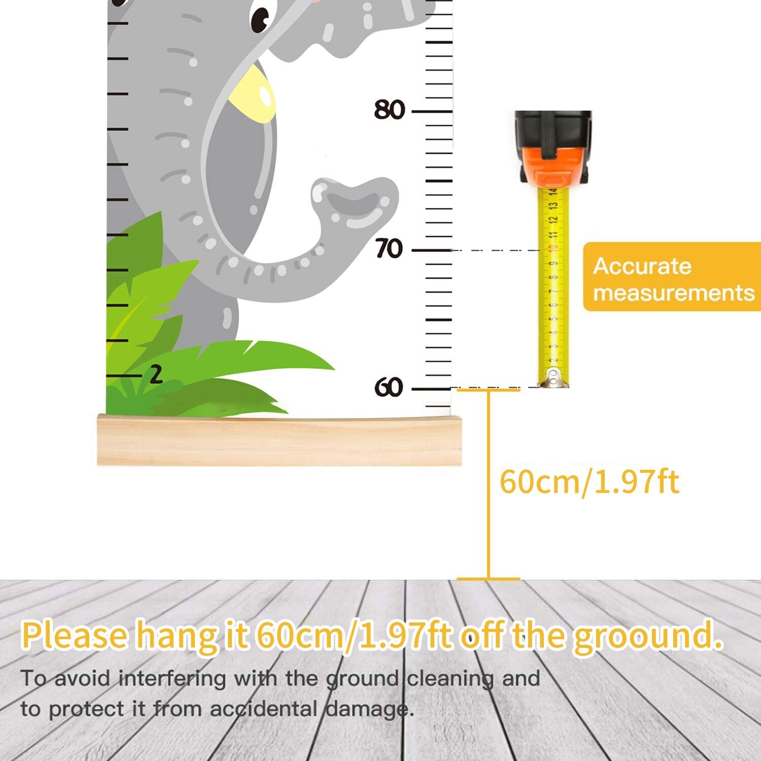 Kids Growth Chart Height Chart For Child Height Measurement Wall Hanging Rulers