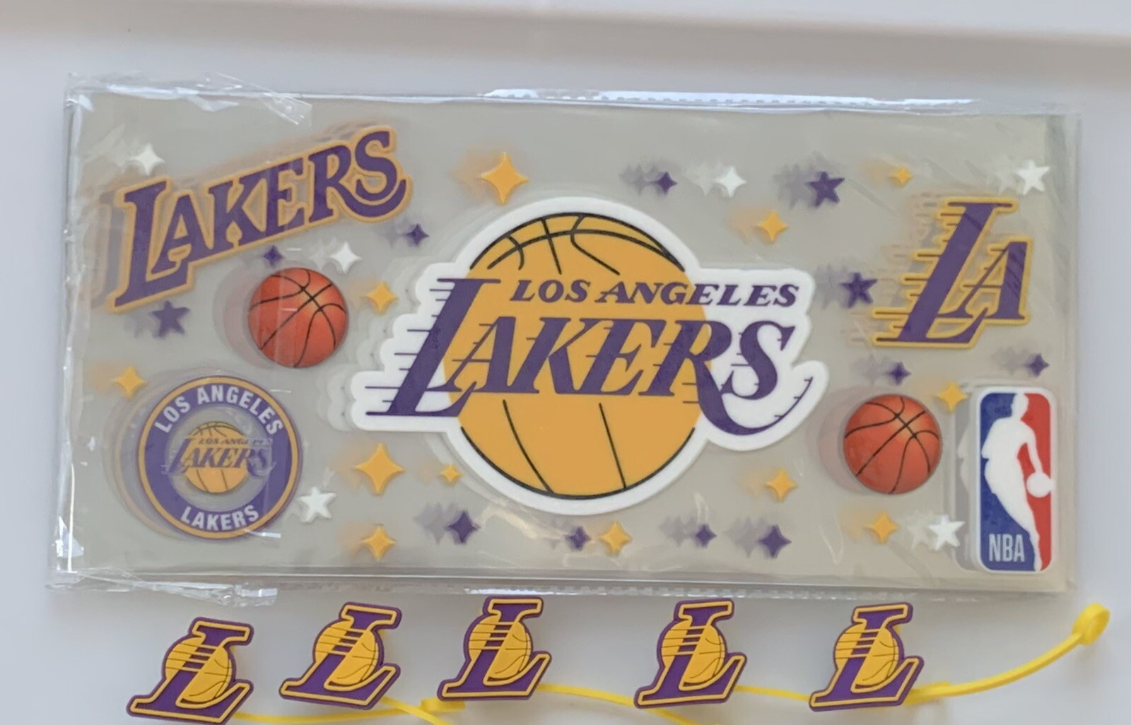 LA Sports uv dtf stickers Cups Wraps For 16oz 5pcs Stickers 5pcs Straw Topper