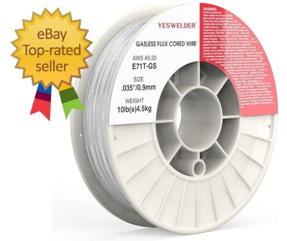 10Lb Flux Core Carbon Steel MIG Wire, .035-Inch for Professional Welding Quality