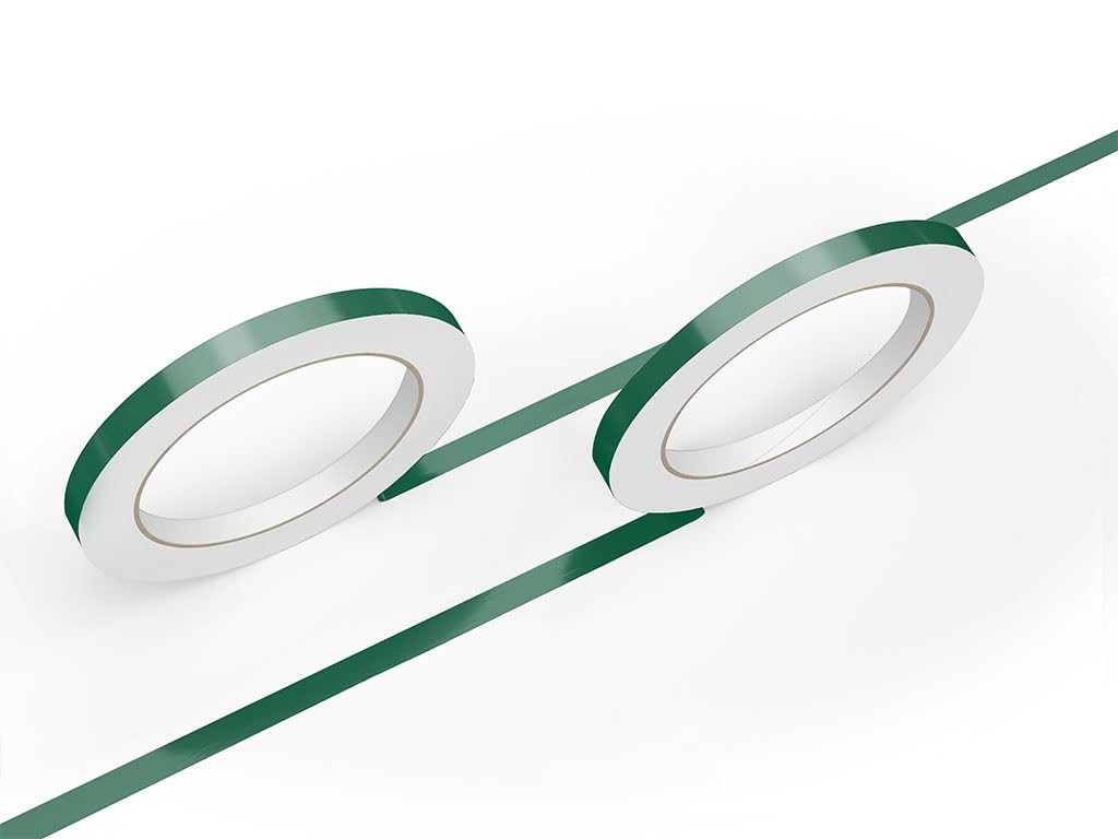 Dark Green Vinyl Pinstriping Tape 3/4in x 150ft Adhesive Striping Lines