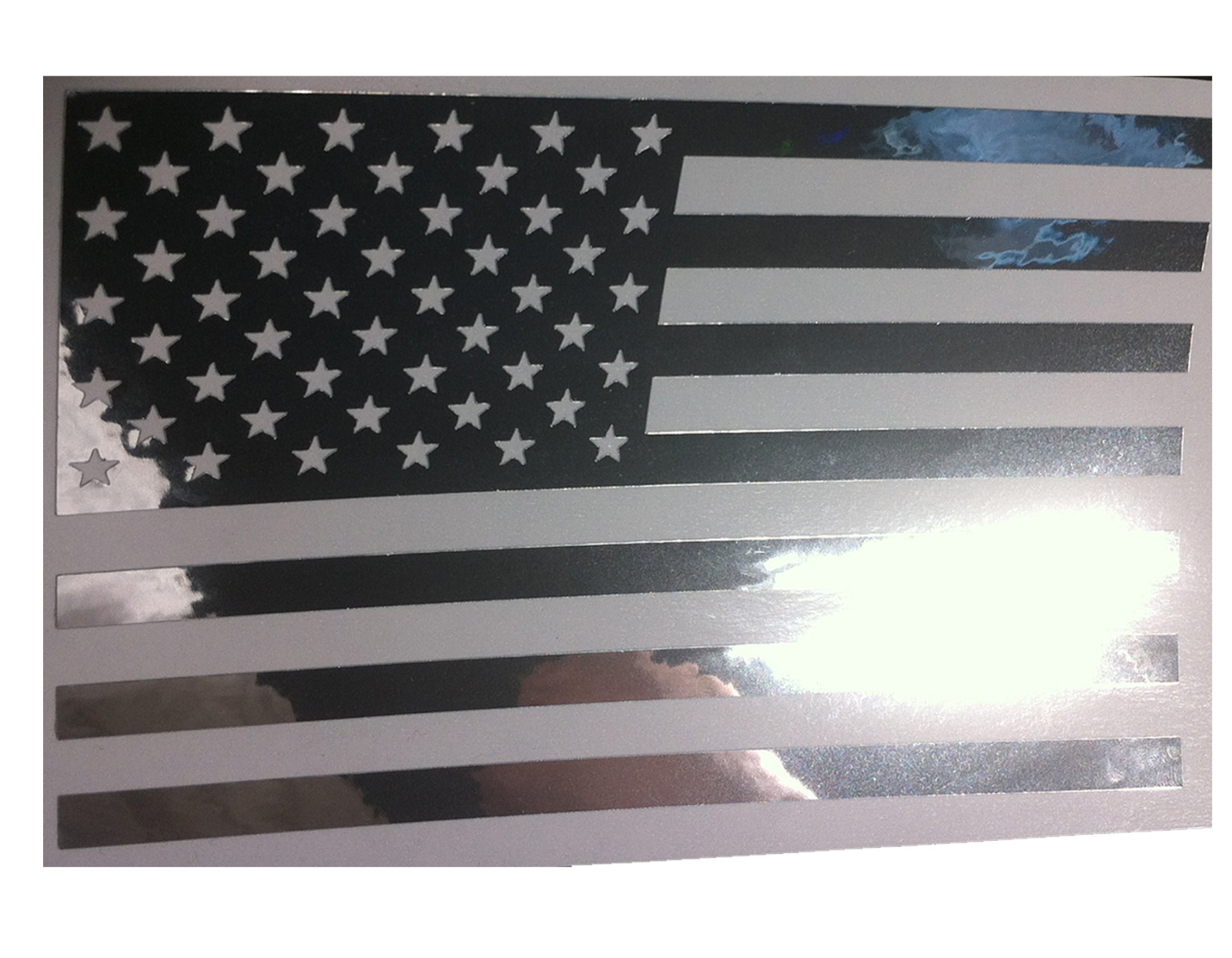 US Flag Sticker American Flag sticker All size regular Chrome Mirror Vinyl Color