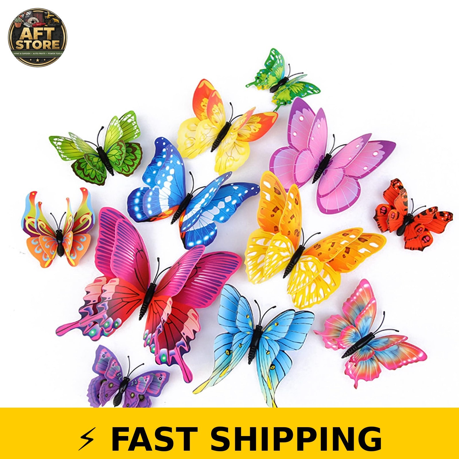Opseam 3D Butterfly Wall Decor Stickers with Magnets