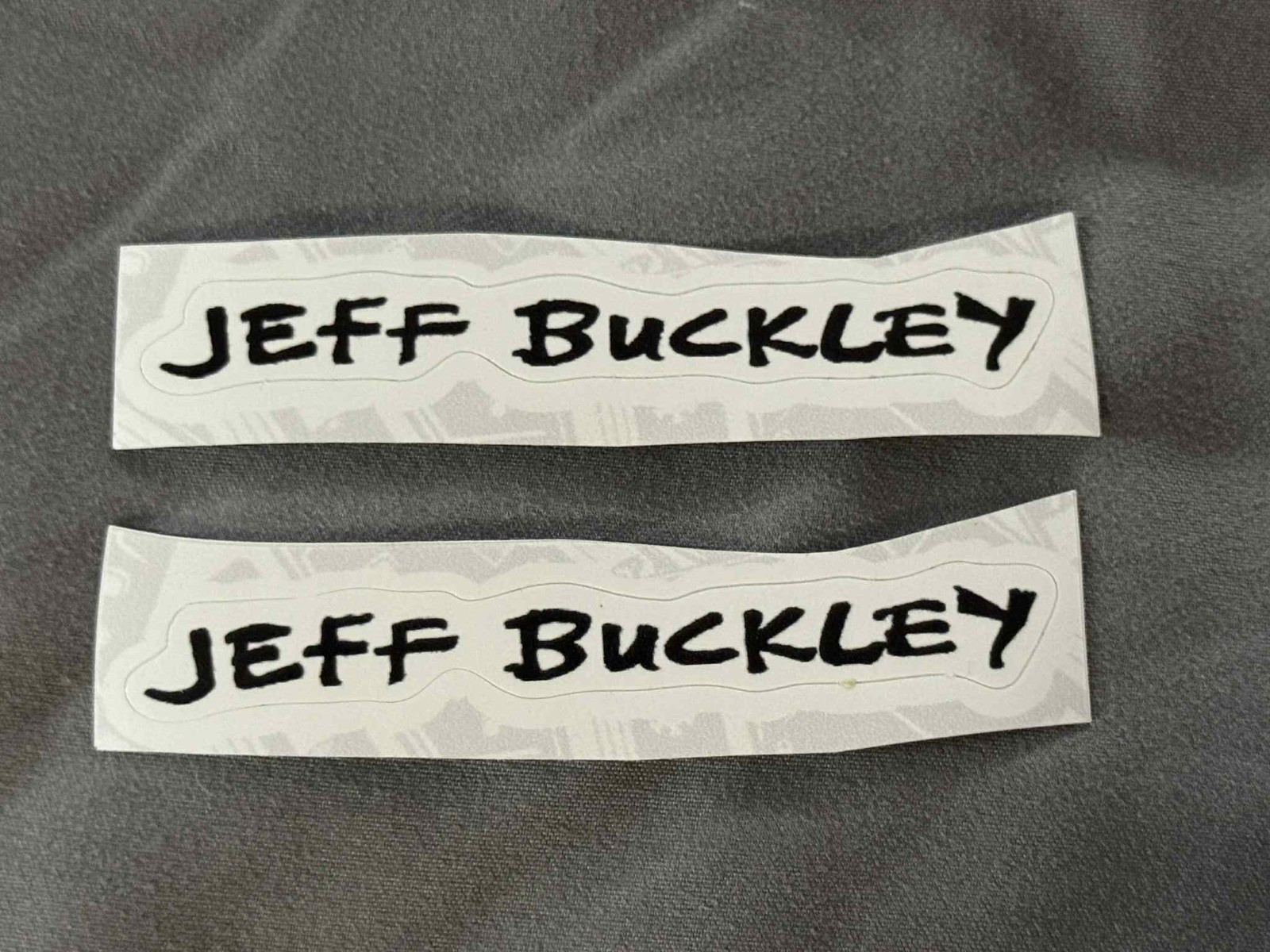 Lot (2) JEFF BUCKLEY 1/2″ x 3 1/4″ Band Logo STICKERS Black White FAST! FREE!