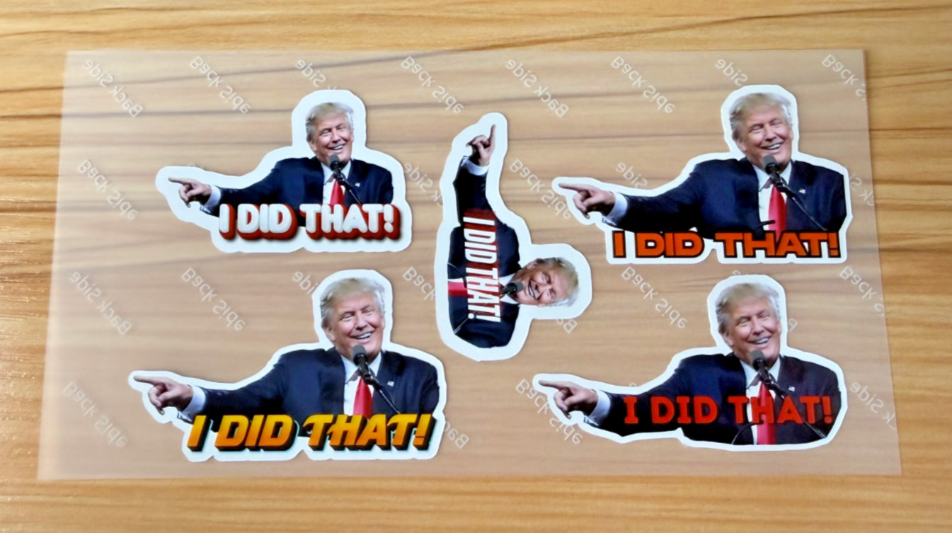 Trump «I DID THAT!» Stickers Assorted 50 pack Decals for Car Gas Pump Die Cut 2″