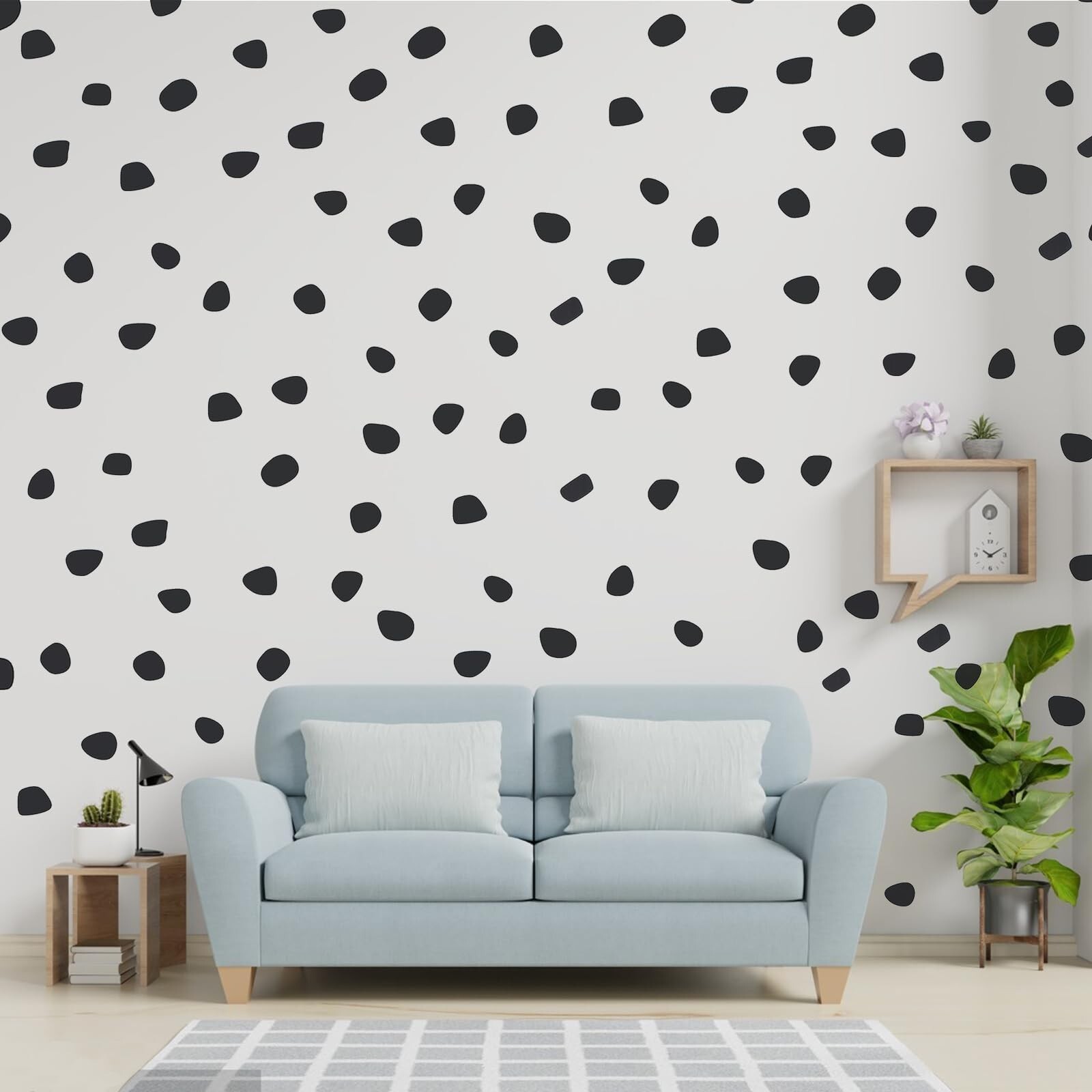 500 Pieces Black Irregular Dots Wall Sticker Irregular Polka Dots Wall Sticke…