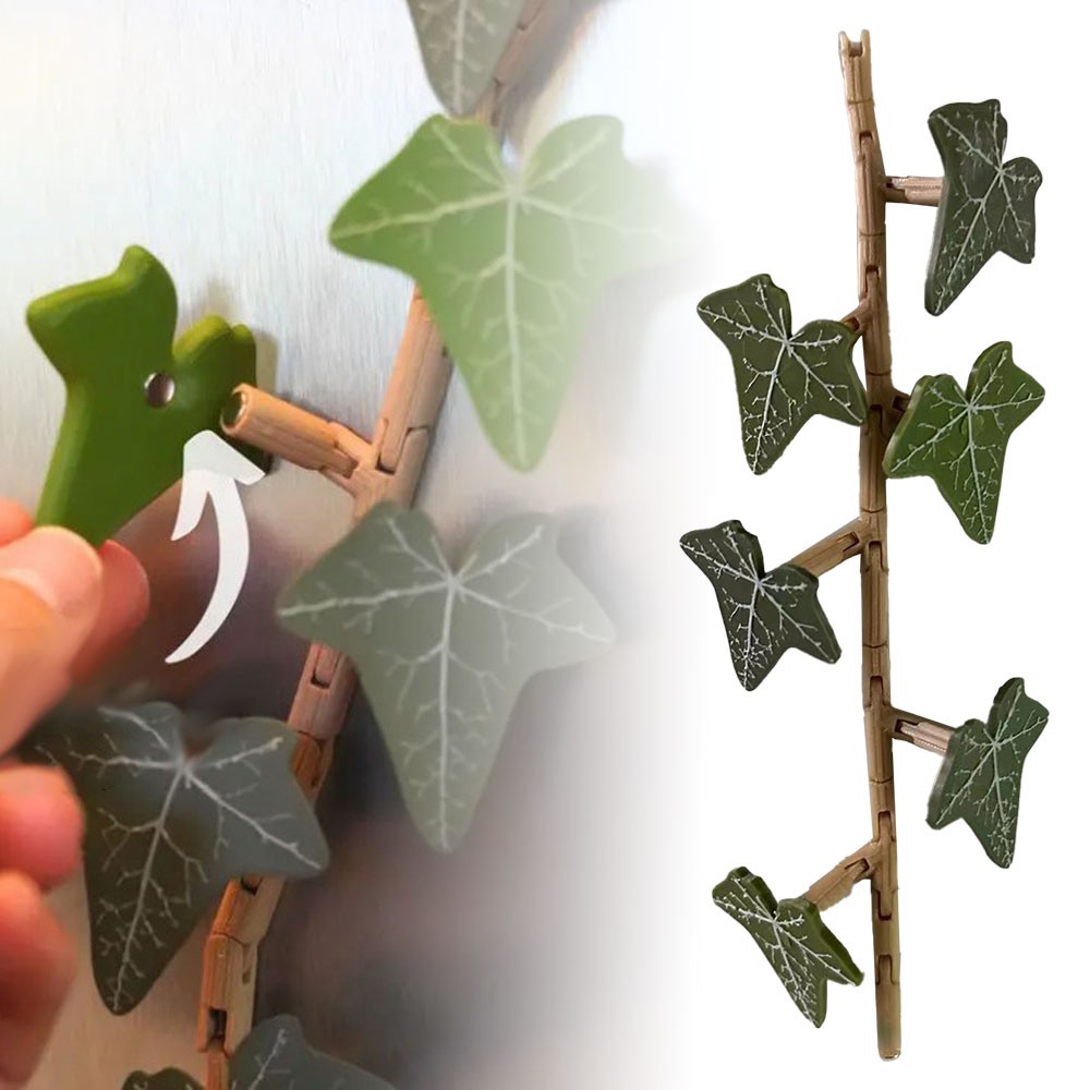 Ivy Fridge Magnet with Articulating Stems 3D Printed Ivy Leaf Plants OY