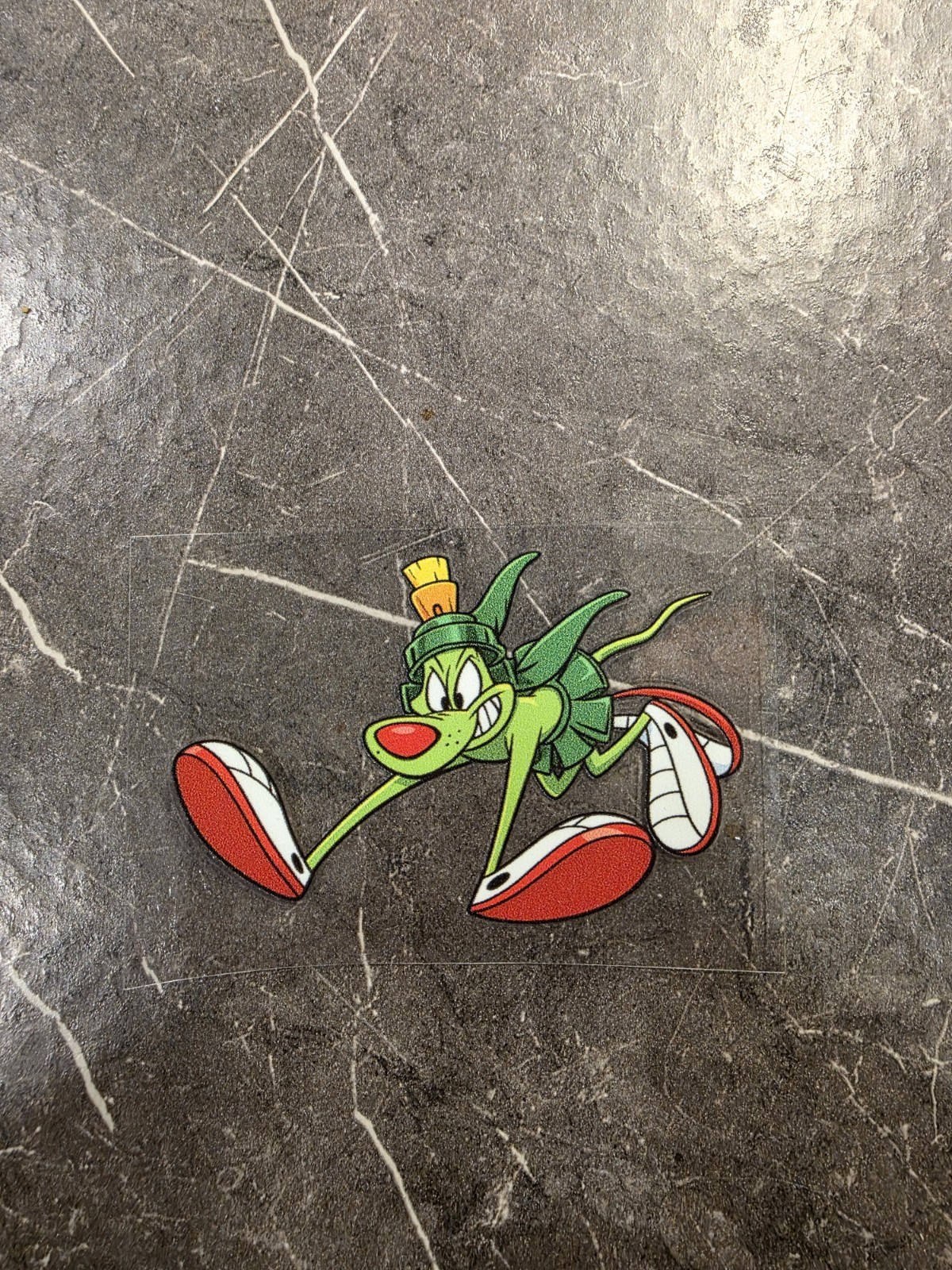 Marvin The Martian K9 Retro Vintage Cartoon Raised UVDTF 3in Decal