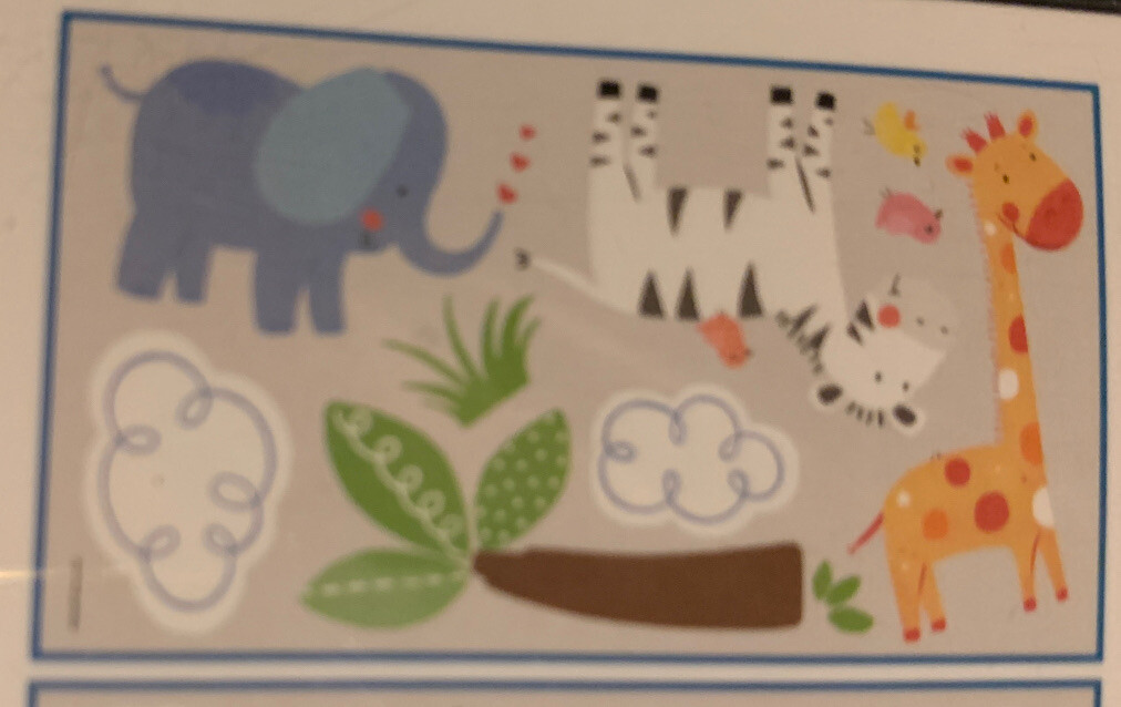 Kids Baby Toddler Room Wall 47 Decals Safari Jungle Animal Theme Lion Monkey