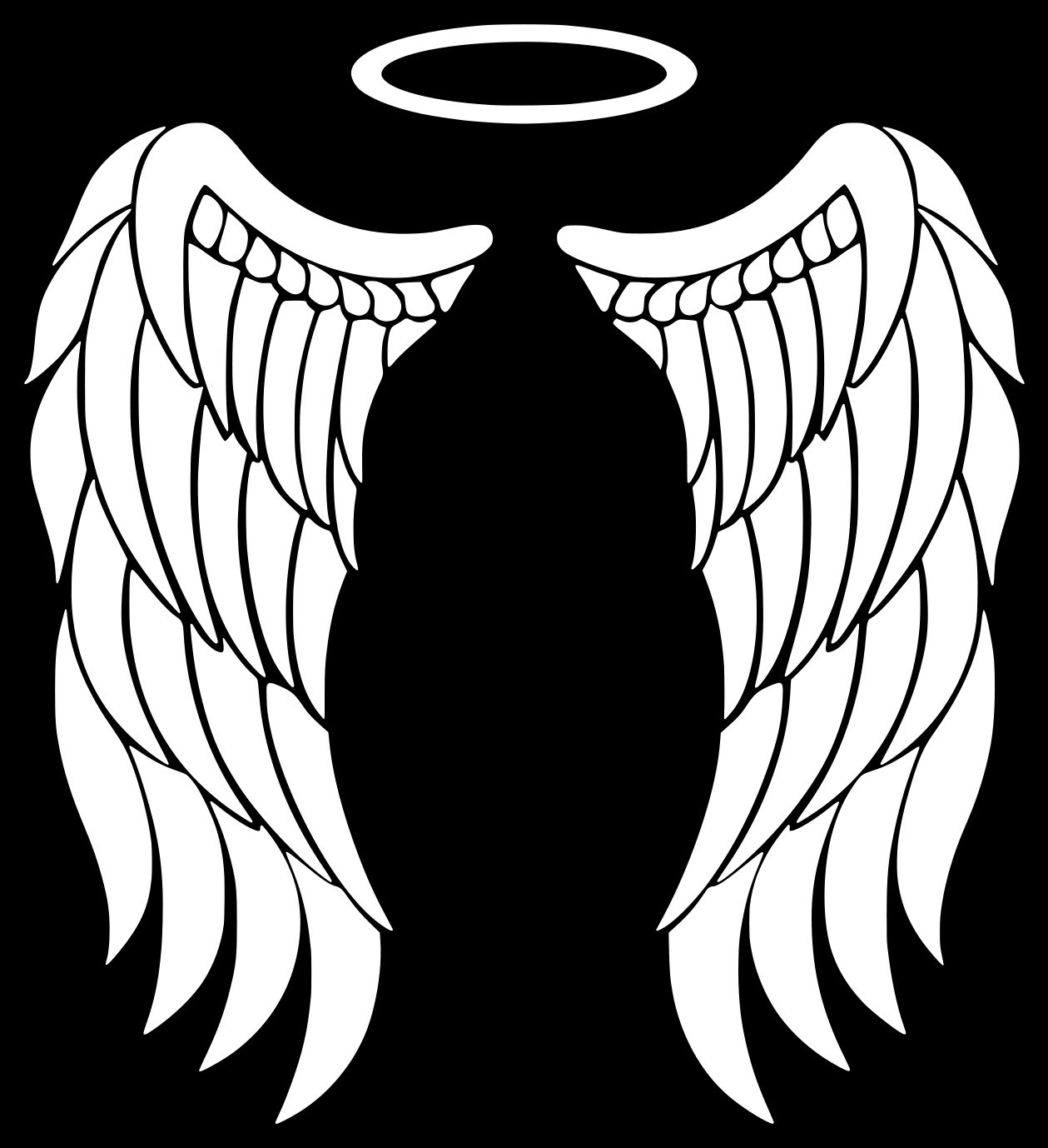RESERVE mgill0923 – 20″ Angel Wings with Halo in WHITE file: mgill0923