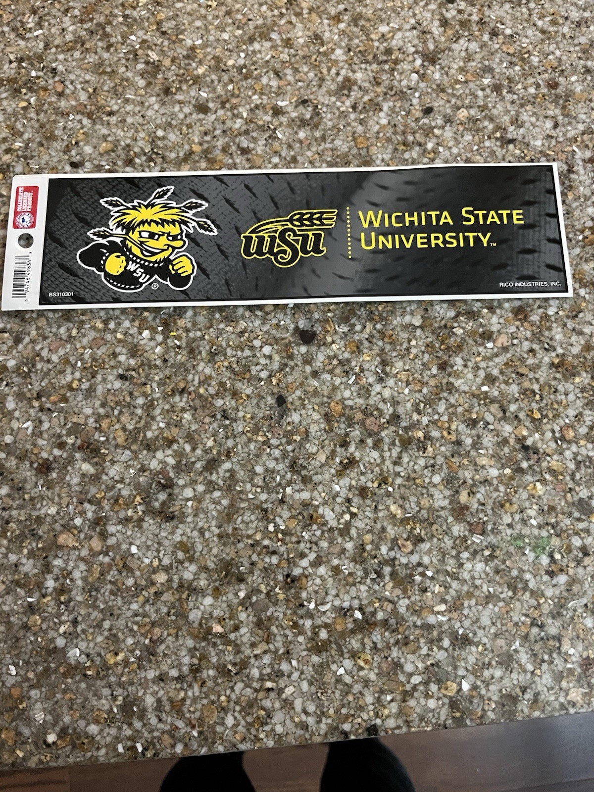 Rico Industries Wichita State WuShock Vinyl Decal Black Yellow