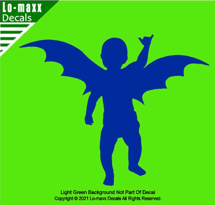 Rocking Bat Baby Shaka Hang Loose Original Unique Design Die Cut Vinyl Decal Art