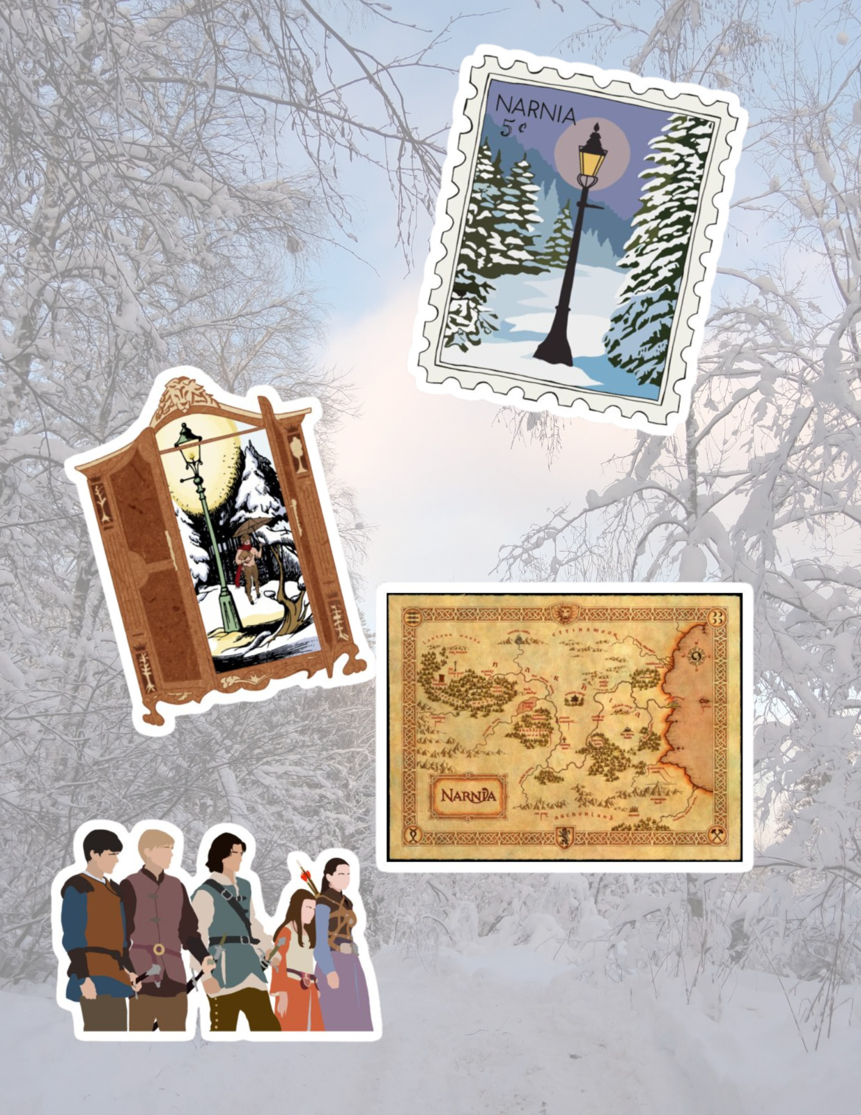 Chronicles Of Narnia 2000’s Movie 4pc Sticker Pack