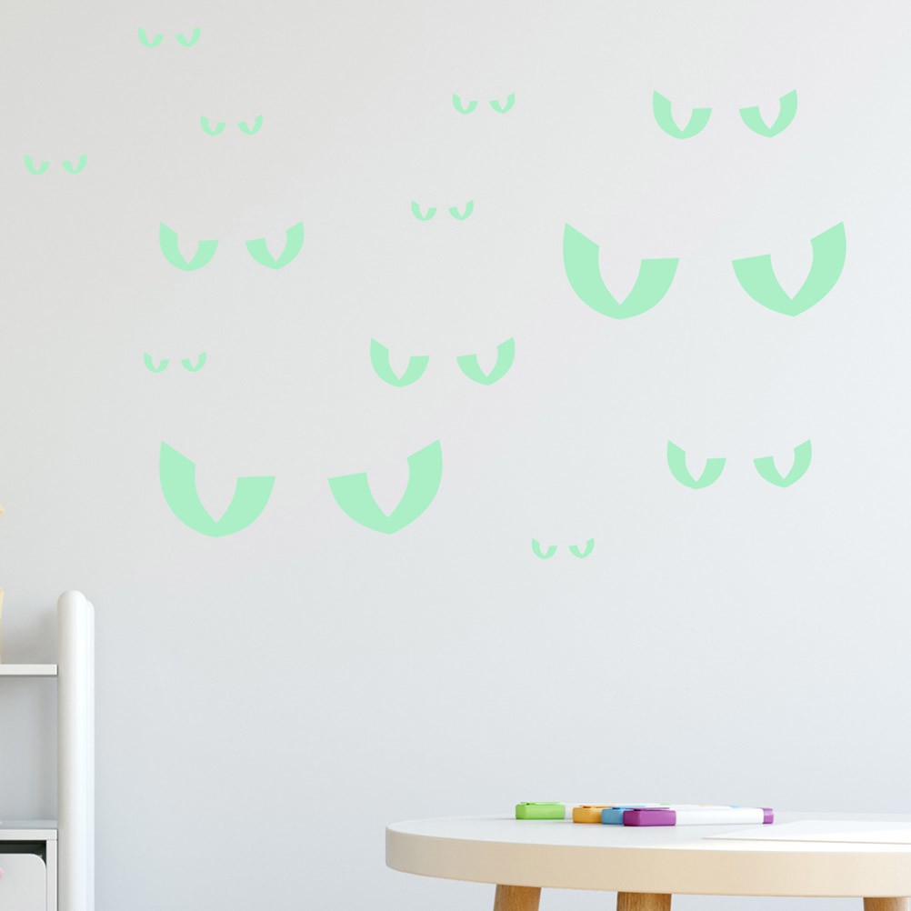Glow in The Dark Sticker Eyes Luminous Creative Carved Fluorescent