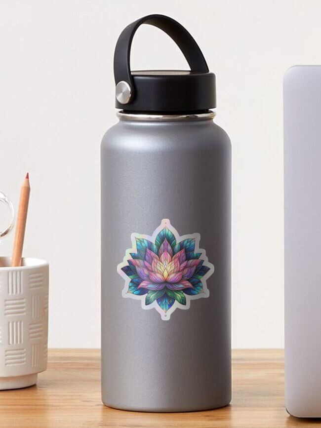Starlight Lotus Holographic Sticker by C Autumn Trapp Original Art 3″ x 3″