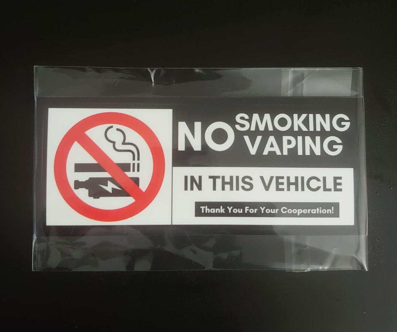 10 Pack 2×5 Inch No Smoking Sticker Self Adhesive Decals for Vehicles Cars