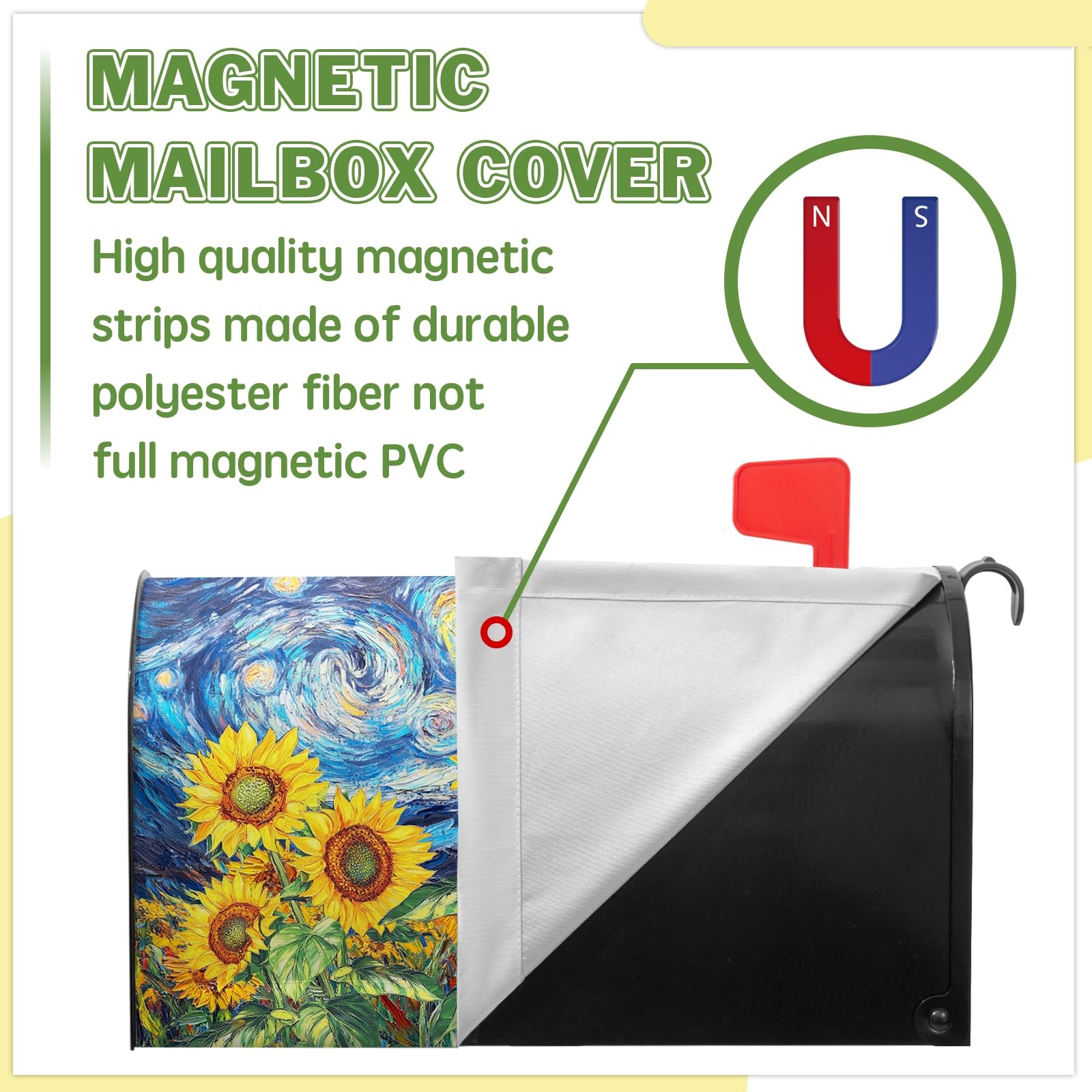 Sunflower Mailbox Cover Summer Covers 21×18 inches, Spring