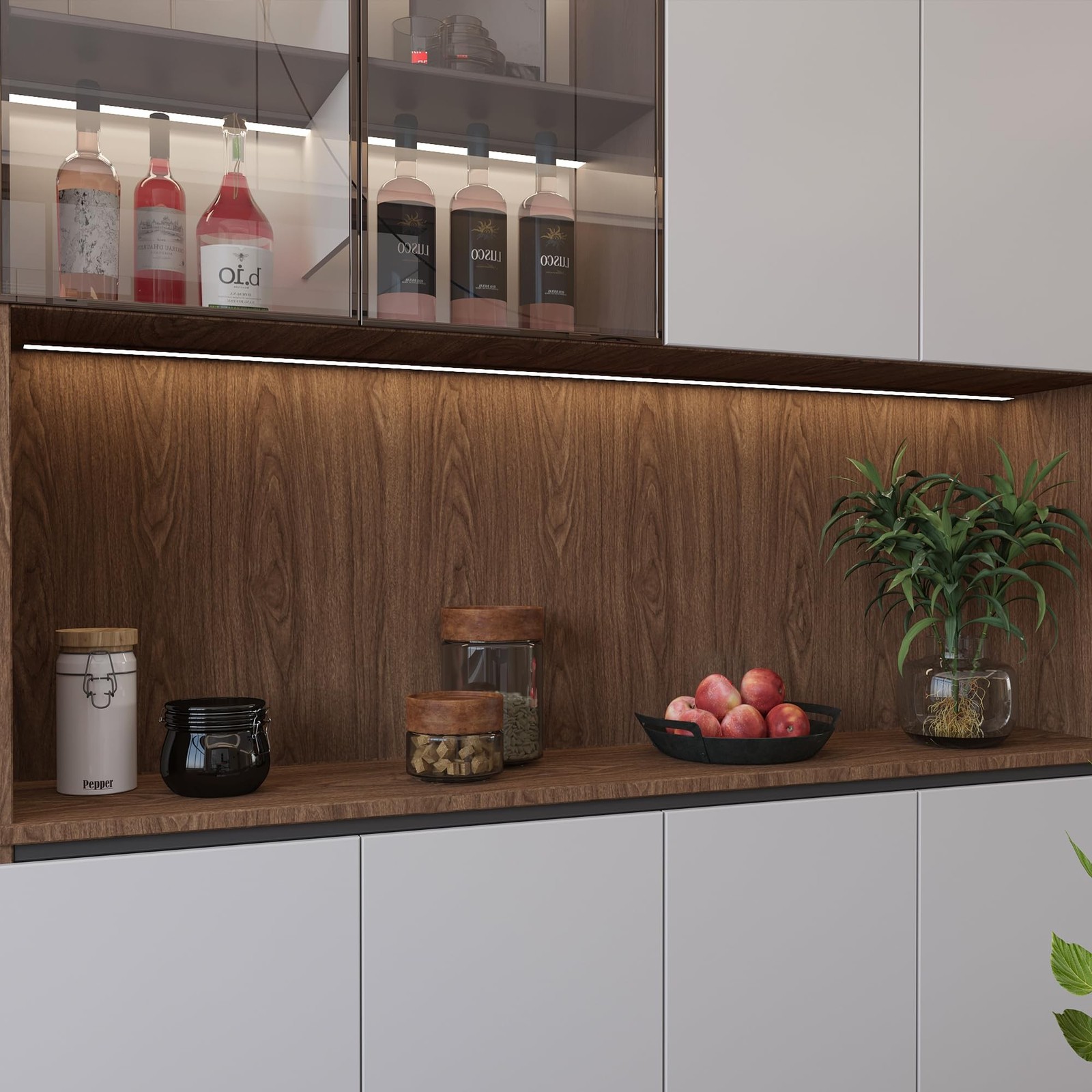 Walnut Wood Grain Contact Paper for Countertops Cabinets 16×78 inch Peel and …